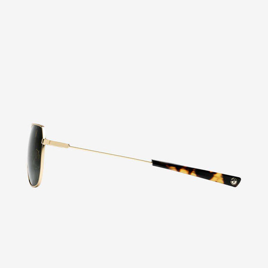 Electric Men's and Women's Sunglasses - Rodeo - Shiny Gold / Grey Polarized - Polarized Hexagonal Aviator Sunglasses